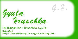 gyula hruschka business card